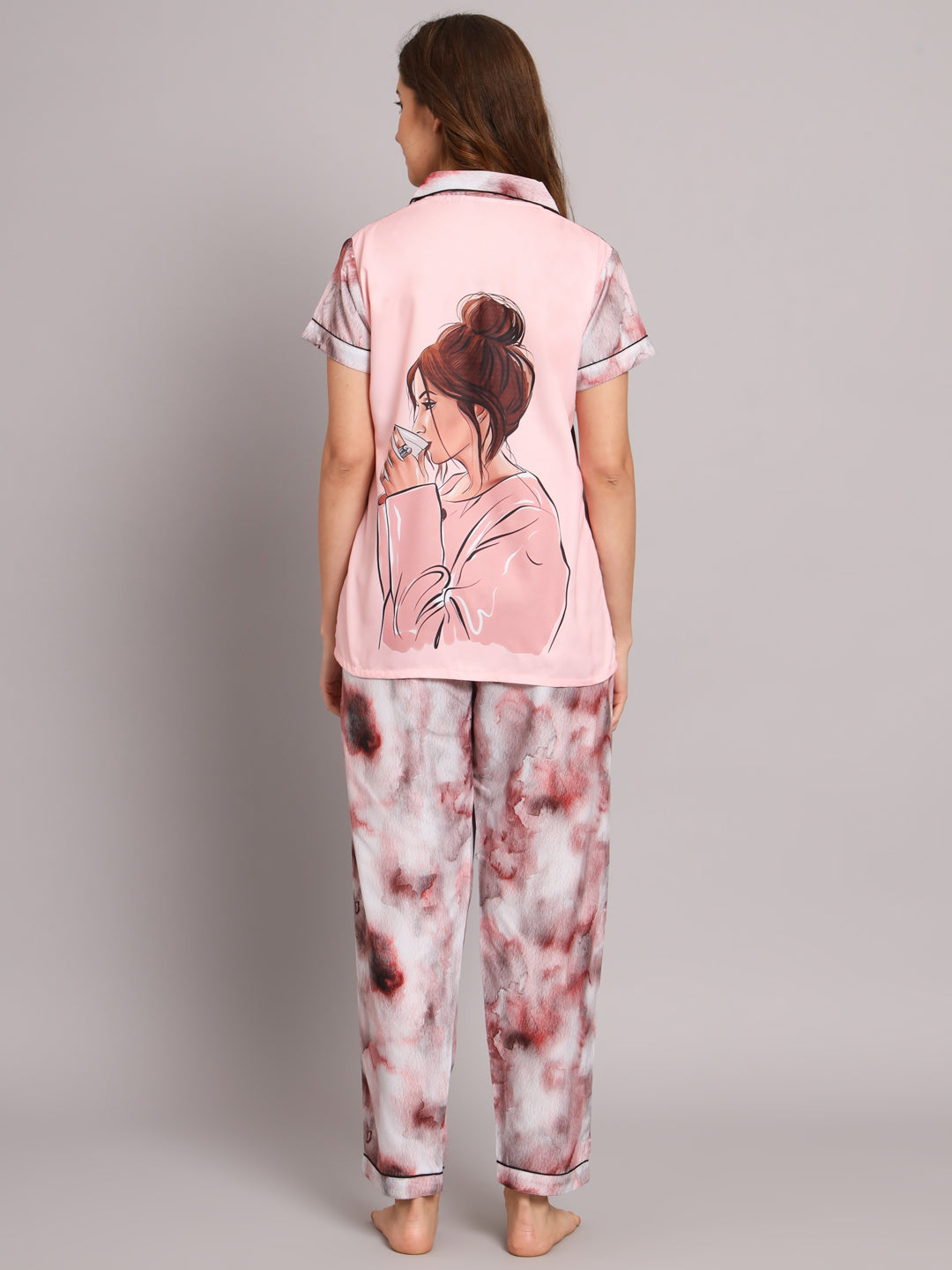Tea Is Love Back Printed PJ Set