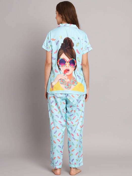 Swag Girl Back Printed PJ Set
