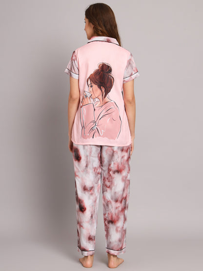 Tea Is Love Back Printed PJ Set