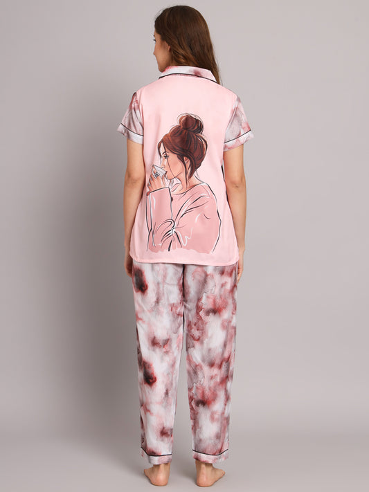 Tea Is Love Back Printed PJ Set