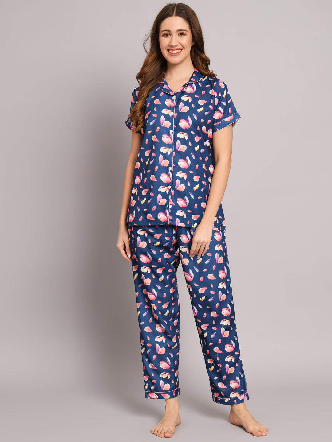 Floral Girl Back Printed PJ Set
