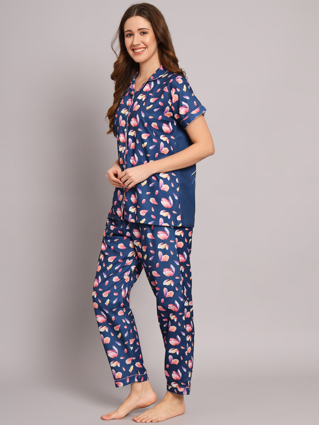 Floral Girl Back Printed PJ Set