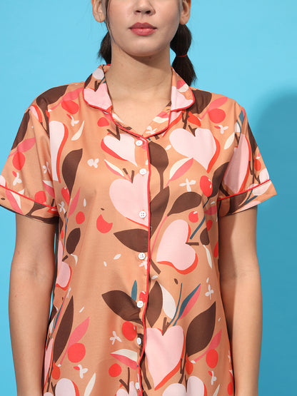 Gulab Gang Back Printed PJ Set