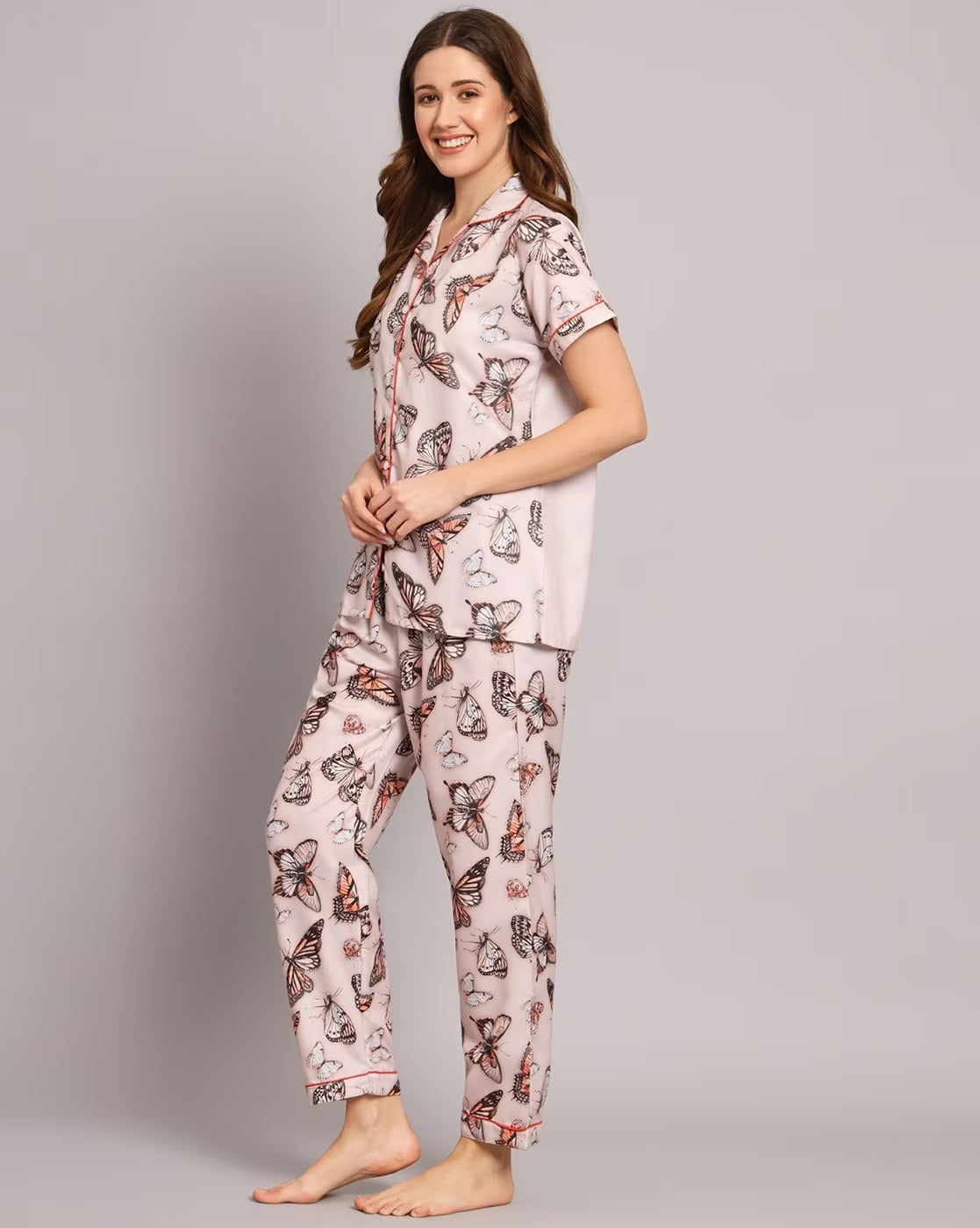 Butterfly Girl Back Printed PJ Set