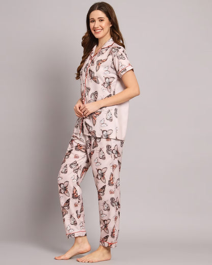 Butterfly Girl Back Printed PJ Set