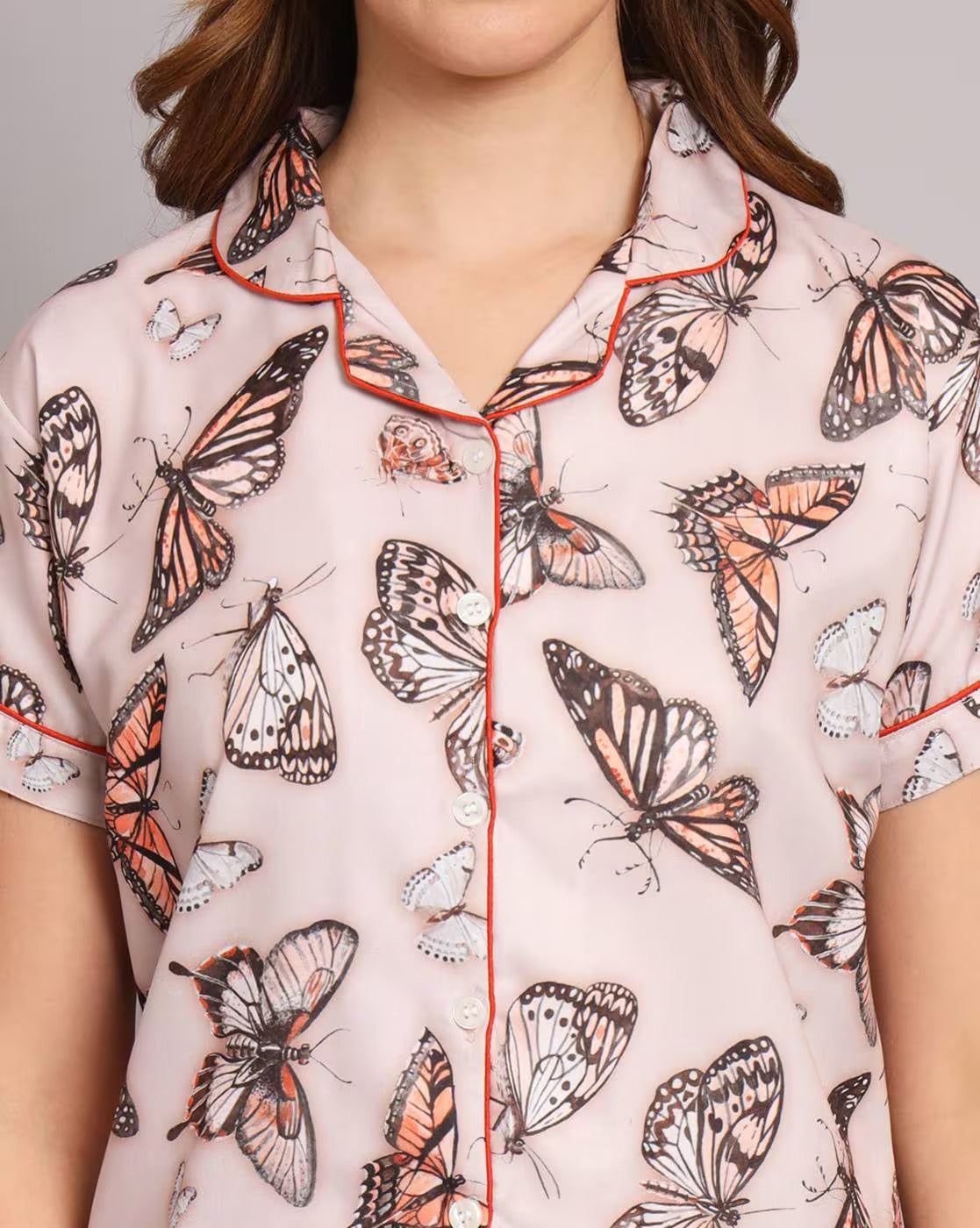 Butterfly Girl Back Printed PJ Set